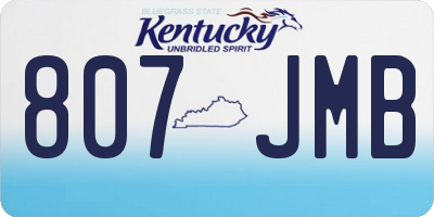 KY license plate 807JMB
