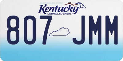 KY license plate 807JMM