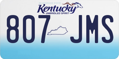 KY license plate 807JMS