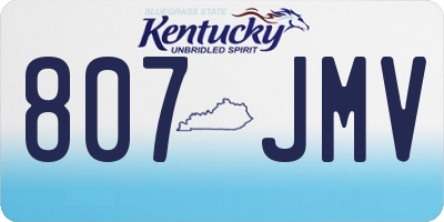 KY license plate 807JMV