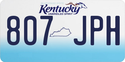 KY license plate 807JPH