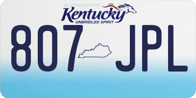 KY license plate 807JPL