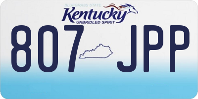 KY license plate 807JPP