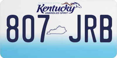 KY license plate 807JRB