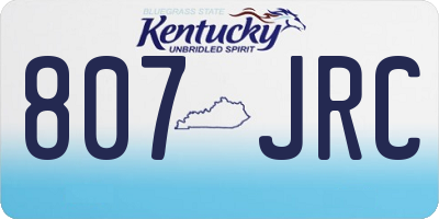 KY license plate 807JRC