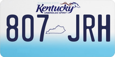 KY license plate 807JRH
