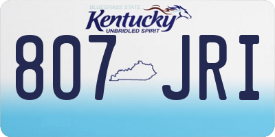 KY license plate 807JRI