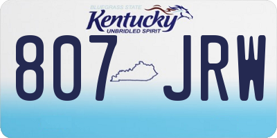 KY license plate 807JRW