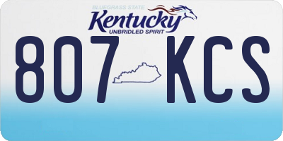 KY license plate 807KCS