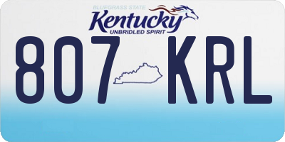KY license plate 807KRL