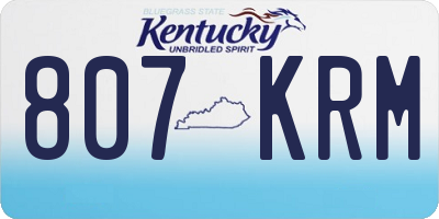 KY license plate 807KRM