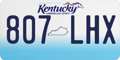 KY license plate 807LHX
