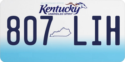 KY license plate 807LIH