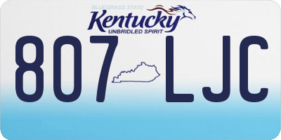 KY license plate 807LJC