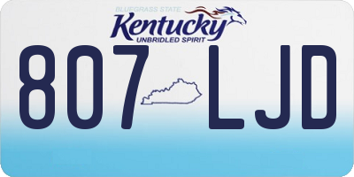 KY license plate 807LJD