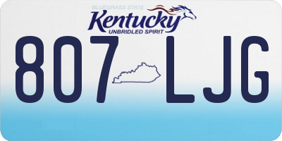 KY license plate 807LJG