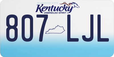 KY license plate 807LJL