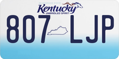 KY license plate 807LJP