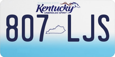 KY license plate 807LJS