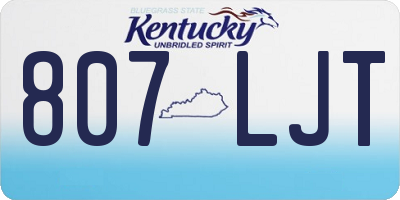 KY license plate 807LJT