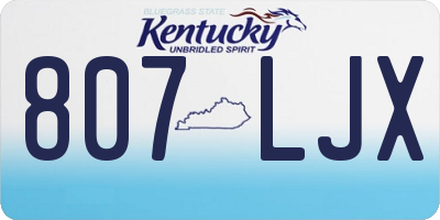 KY license plate 807LJX