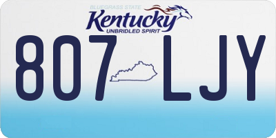 KY license plate 807LJY