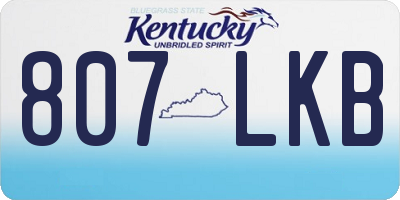 KY license plate 807LKB