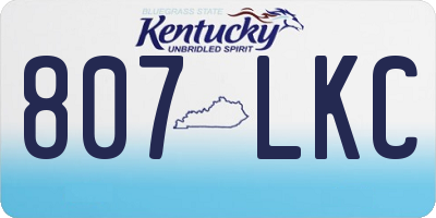 KY license plate 807LKC