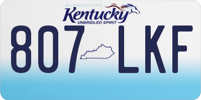 KY license plate 807LKF