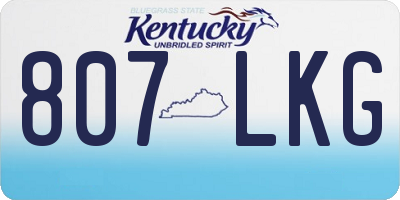KY license plate 807LKG