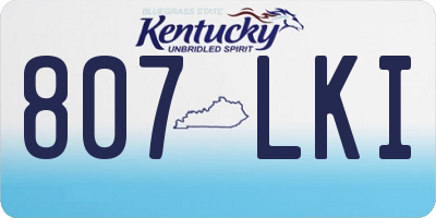KY license plate 807LKI
