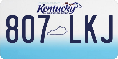 KY license plate 807LKJ