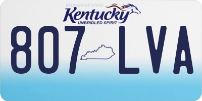 KY license plate 807LVA