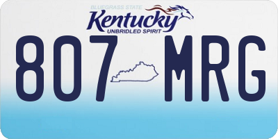 KY license plate 807MRG