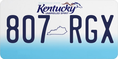 KY license plate 807RGX