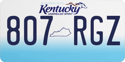 KY license plate 807RGZ