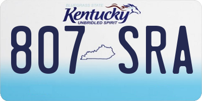 KY license plate 807SRA