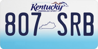 KY license plate 807SRB