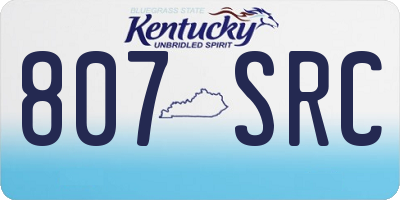 KY license plate 807SRC
