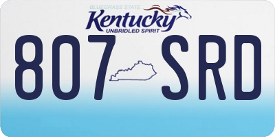 KY license plate 807SRD