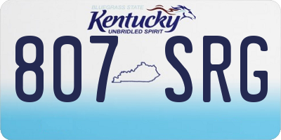 KY license plate 807SRG