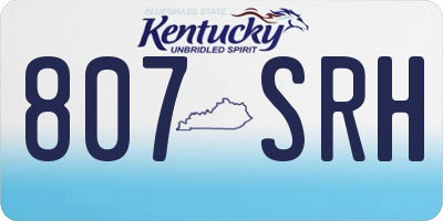 KY license plate 807SRH