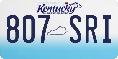 KY license plate 807SRI