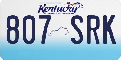 KY license plate 807SRK