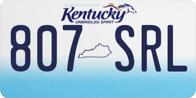 KY license plate 807SRL