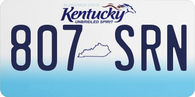 KY license plate 807SRN