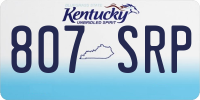 KY license plate 807SRP