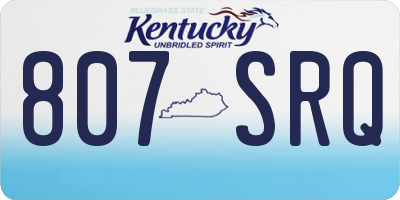 KY license plate 807SRQ