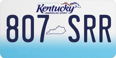 KY license plate 807SRR
