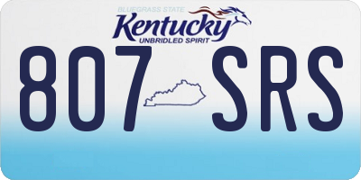 KY license plate 807SRS